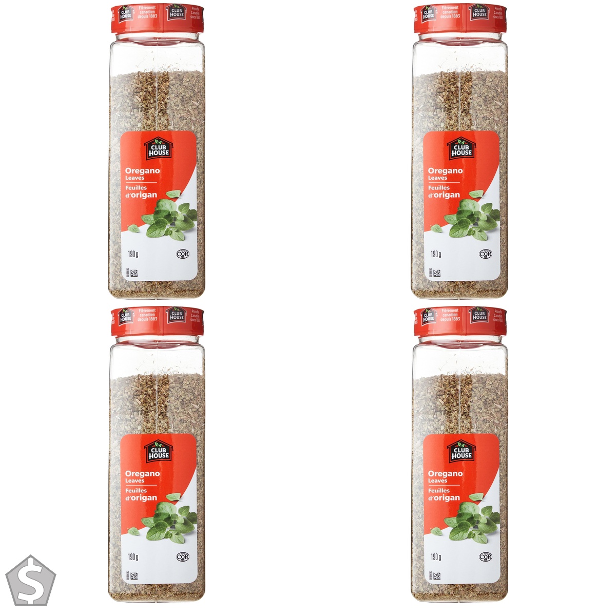 Club House, Quality Natural Herbs and Spices, Oregano Leaves, 190g (Pack of 4)