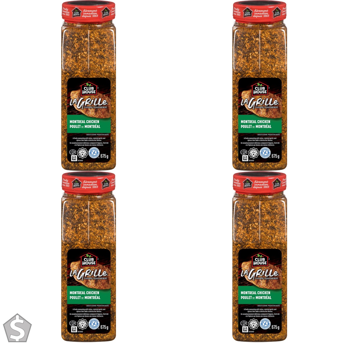 La Grille, Grilling Made Easy, Montreal Chicken Seasoning, 675g - Packaging May Vary 675 g (Pack of 4)