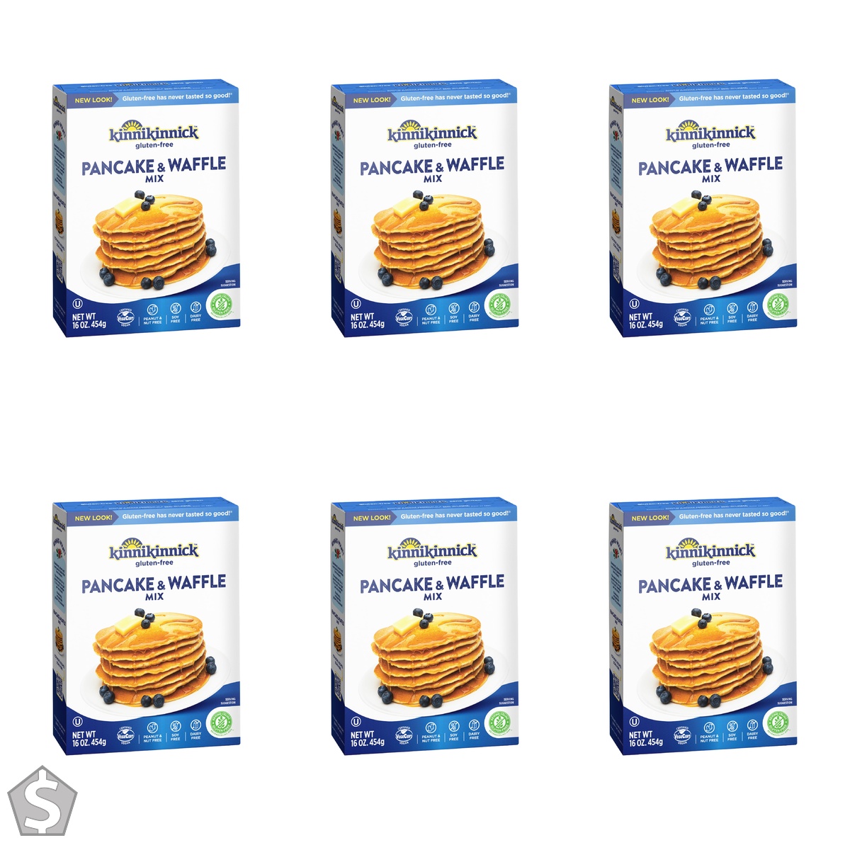 Kinnikinnick Pancake and Waffle Mix, 454 Gram 454 g (Pack of 6)