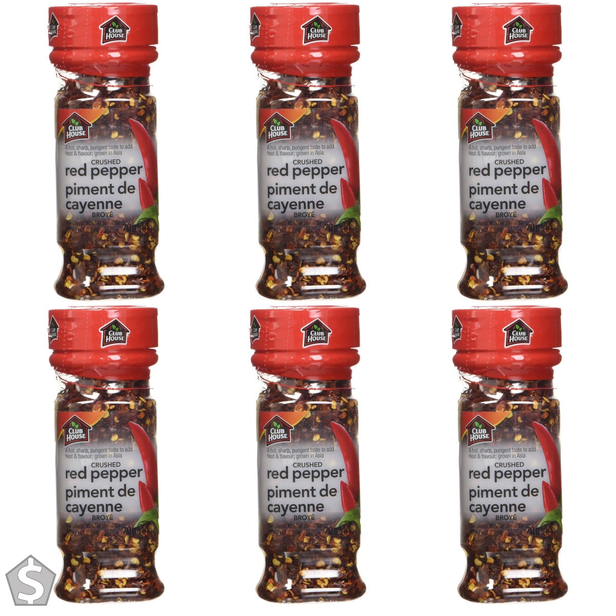 Club House, Quality Natural Herbs & Spices, Crushed Red Pepper, 70g (Pack of 6)