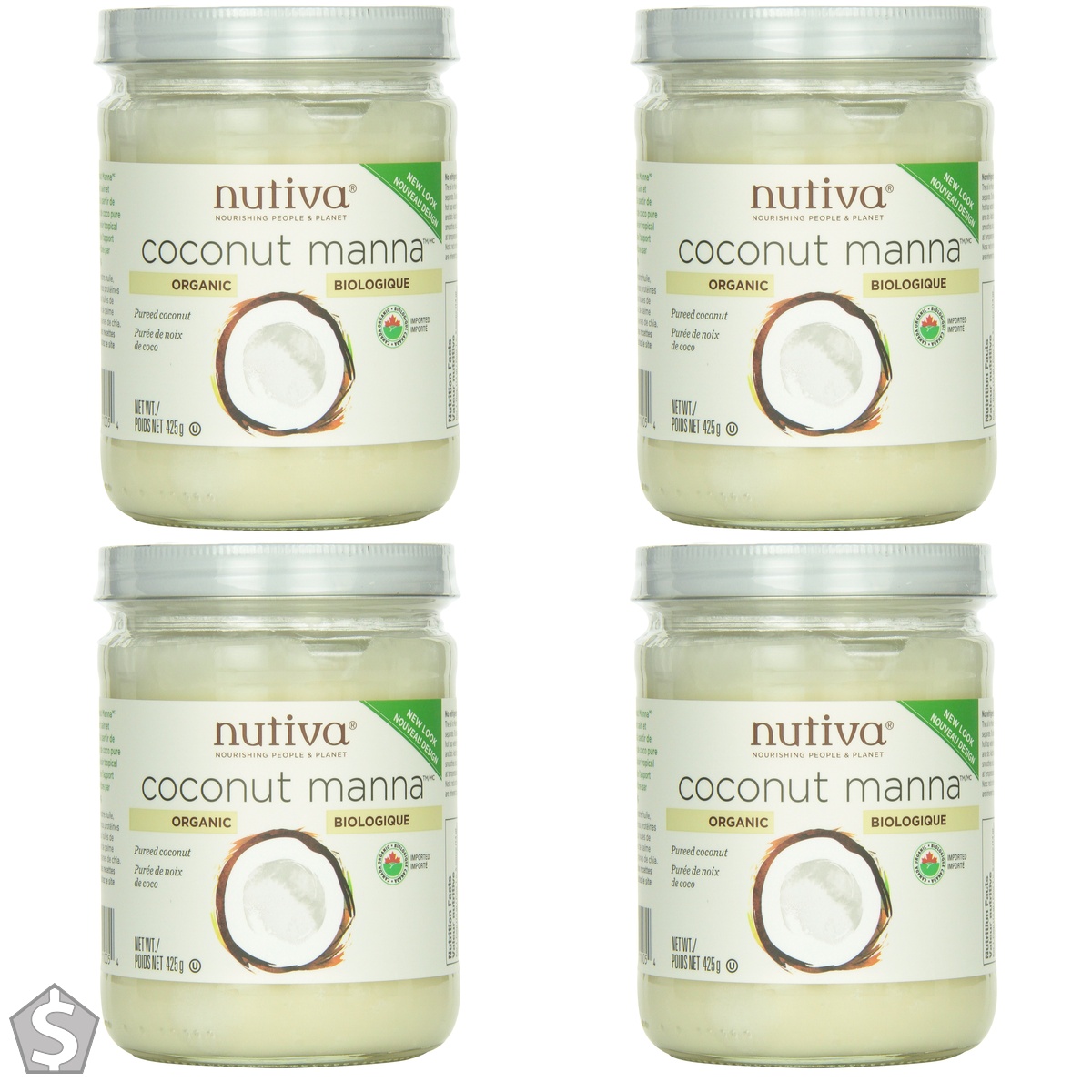Nutiva Organic coconut manna, 445.0 ml (Pack of 4)