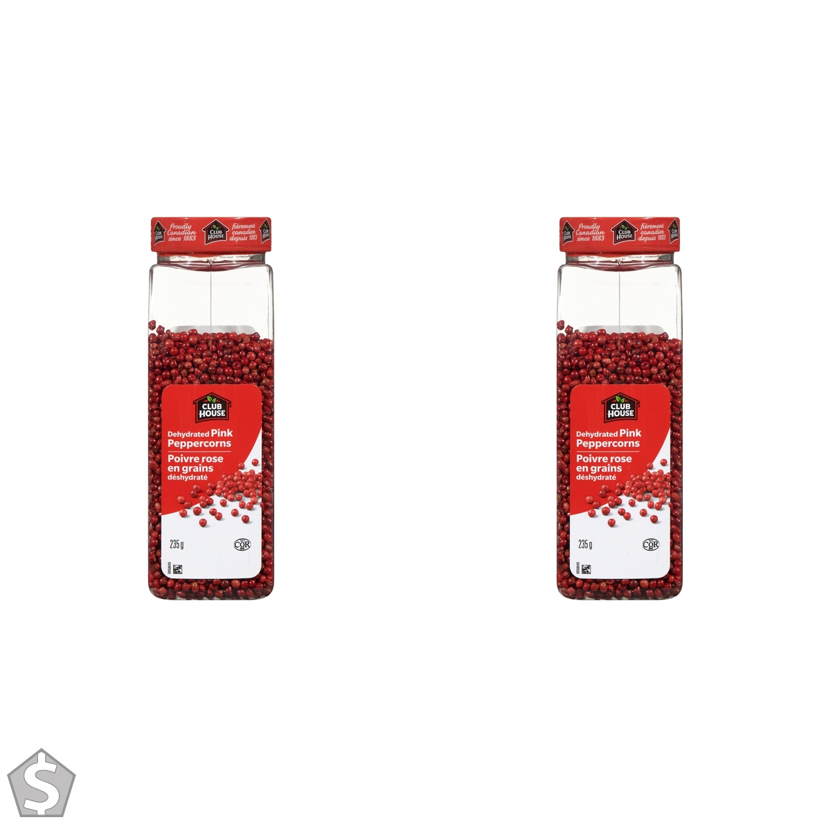 Club House, Quality Natural Herbs and Spices, Dehydrated Pink Peppercorn, 235g (Pack of 2)