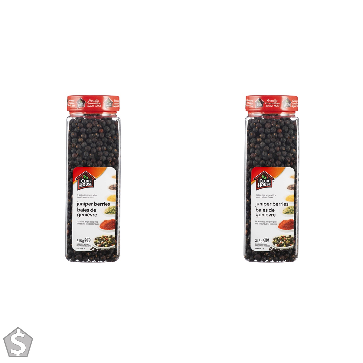 Club House, Quality Natural Herbs and Spices, Juniper Berries, 315g (Pack of 2)