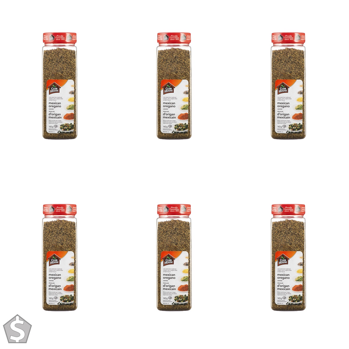 Club House, Quality Natural Herbs & Spices, Mexican Oregano Leaves, 143g, Case Pack Count 12 143 g (Pack of 6)