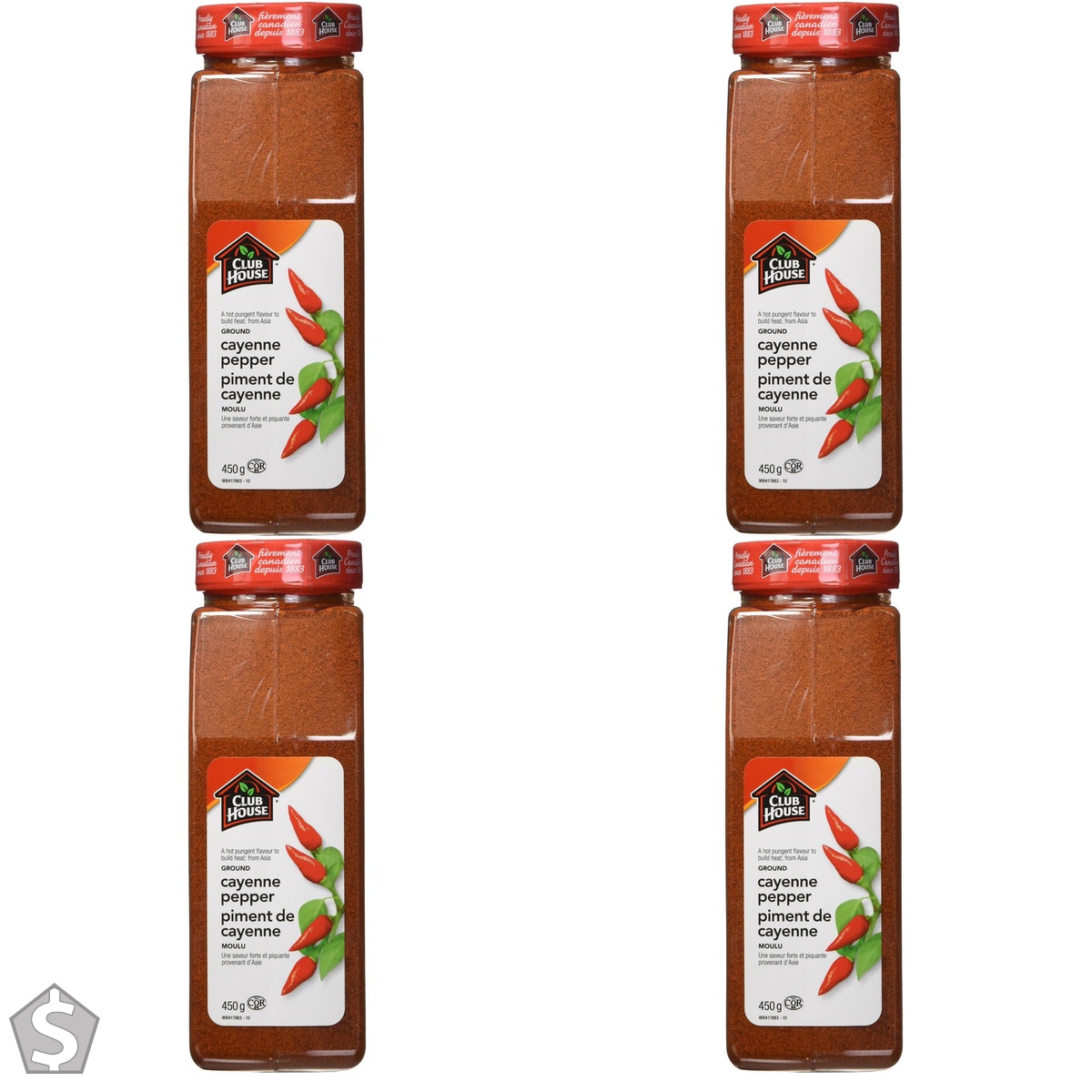 Club House Ground Cayenne Pepper, Kosher, Zesty, Vibrant & Flavourful Heat, Vivid Red Colour & Balanced Flavour, Great for Korean (Pack of 4)