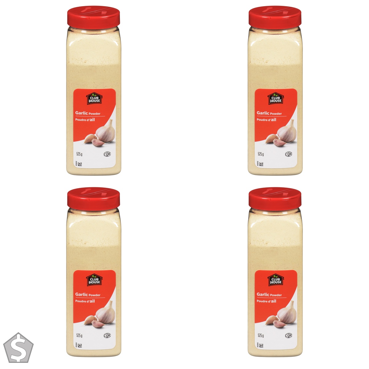 Club House Garlic Powder, Kosher, Perfect Compliment To Your Casseroles, Soups, Stews & Sauces For Meat Vegetables, Full-Bodied Aroma (Pack of 4)