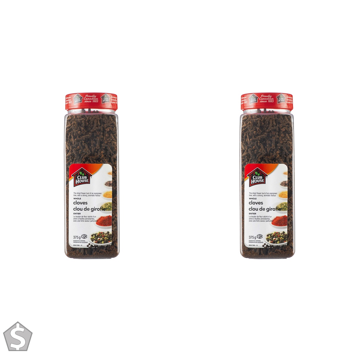 Club House, Quality Natural Herbs and Spices, Whole Cloves, 375g (Pack of 2)