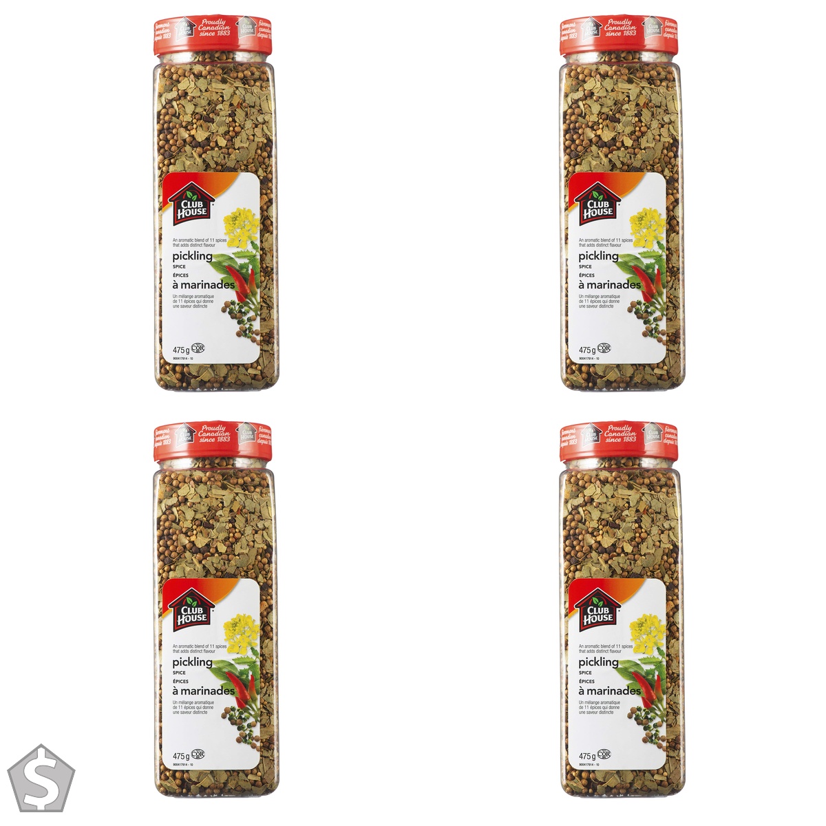Club House Pickling Spice, Kosher, Aromatic & Slightly Pungent Aroma Taste, Adds Tangy & Savoury Flavours, Perfect for Marinades, Stews (Pack of 4)