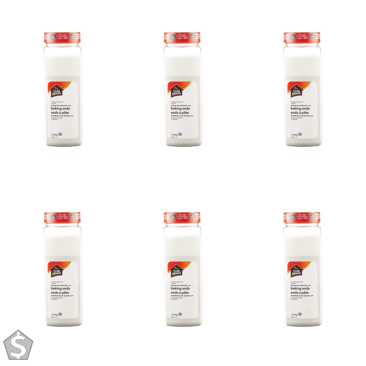 Club House, Quality Natural Herbs & Spices, Baking Soda, 1.14kg (Pack of 6)