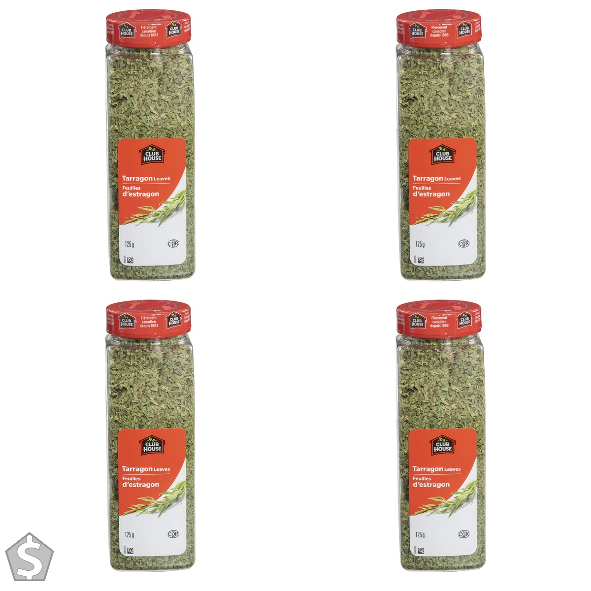 Club House, Quality Natural Herbs & Spices, Tarragon Leaves, 125g, Case Pack Count 12 125 g (Pack of 4)