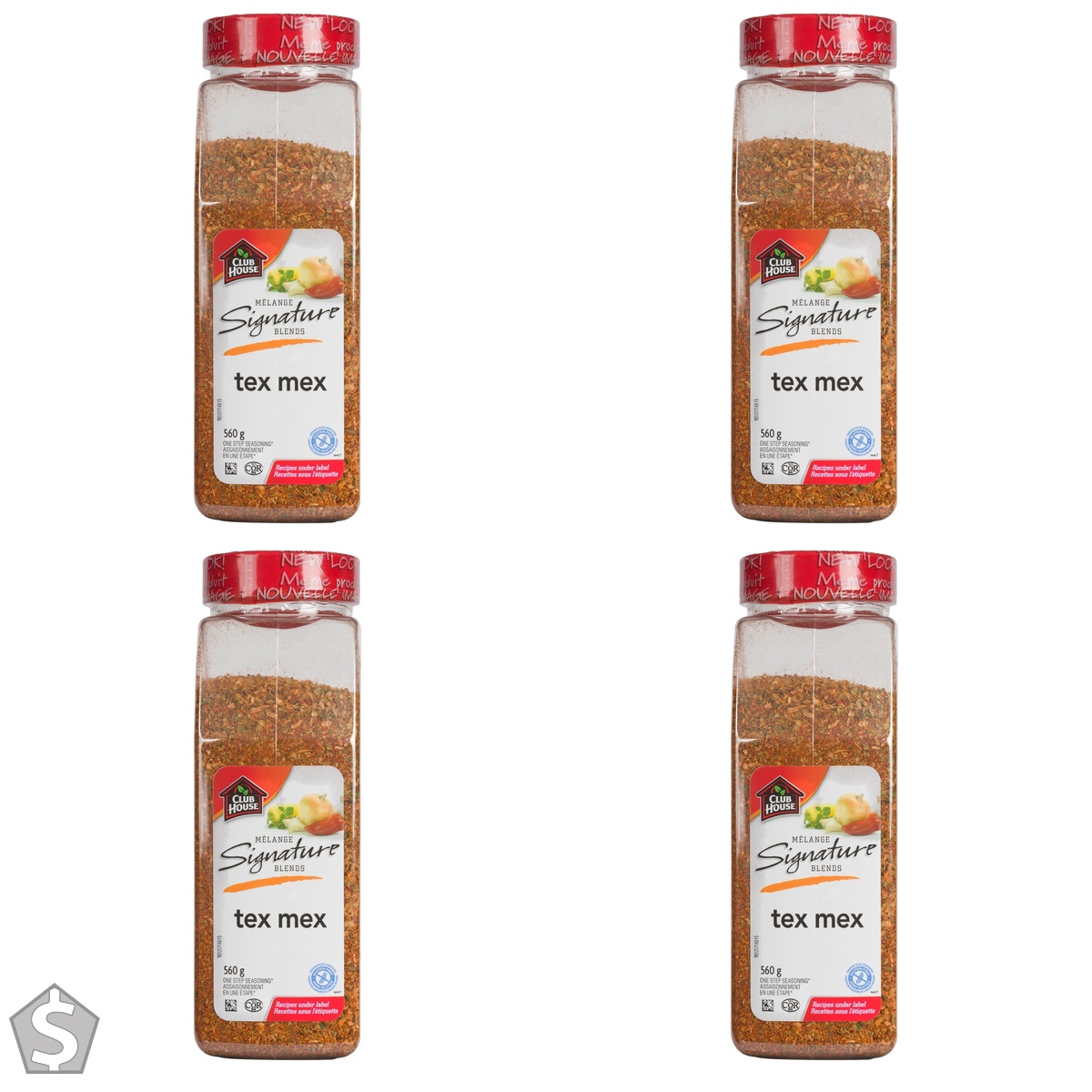 Club House Tex Mex One Step Seasonings, Kosher, Zesty Blend Of Chillies, Cumin, Jalapeo And Herbs For Authentic Mexican Flavour, Perfect (Pack of 4)