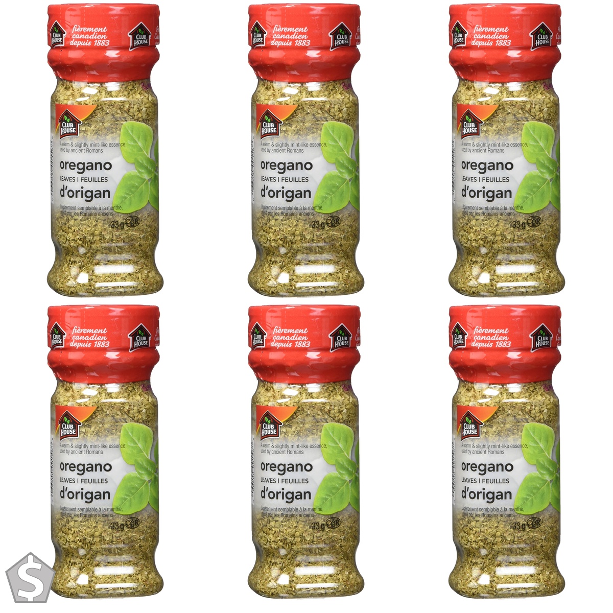 Club House, Quality Natural Herbs & Spices, Oregano Leaves, 33g (Pack of 6)