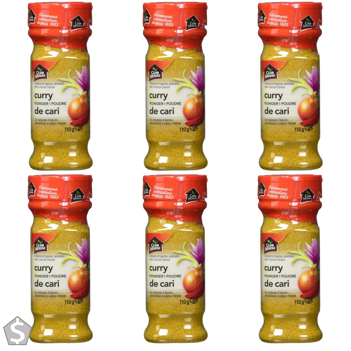 Club House, Quality Natural Herbs & Spices, Curry Powder, 110g (Pack of 6)