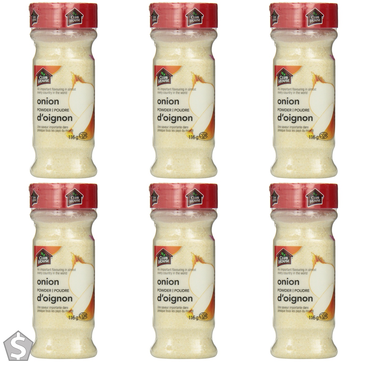 Club House, Quality Natural Herbs & Spices, Onion Powder, 116g (Pack of 6)