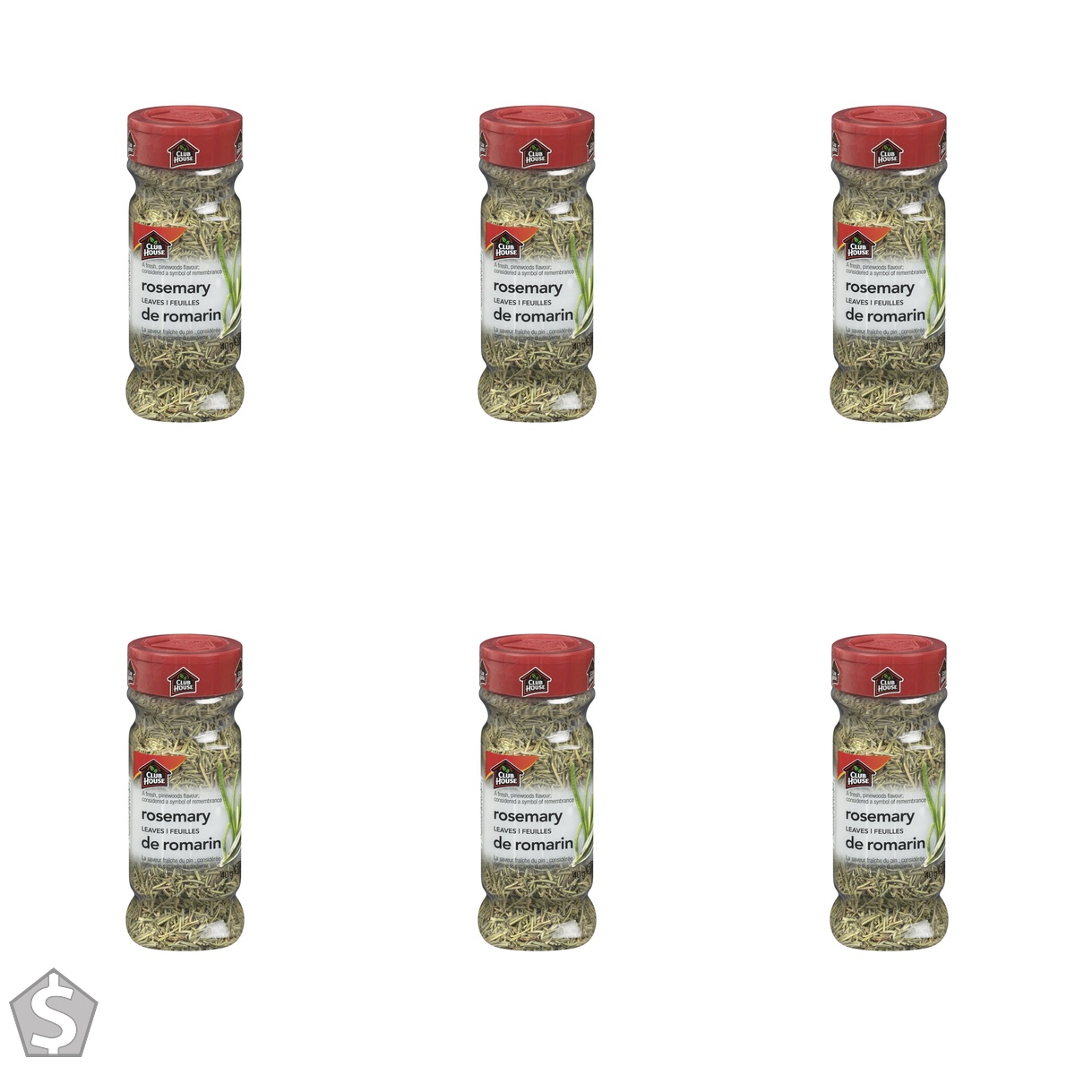 Club House, Quality Natural Herbs & Spices, Rosemary Leaves, 40g (Pack of 6)
