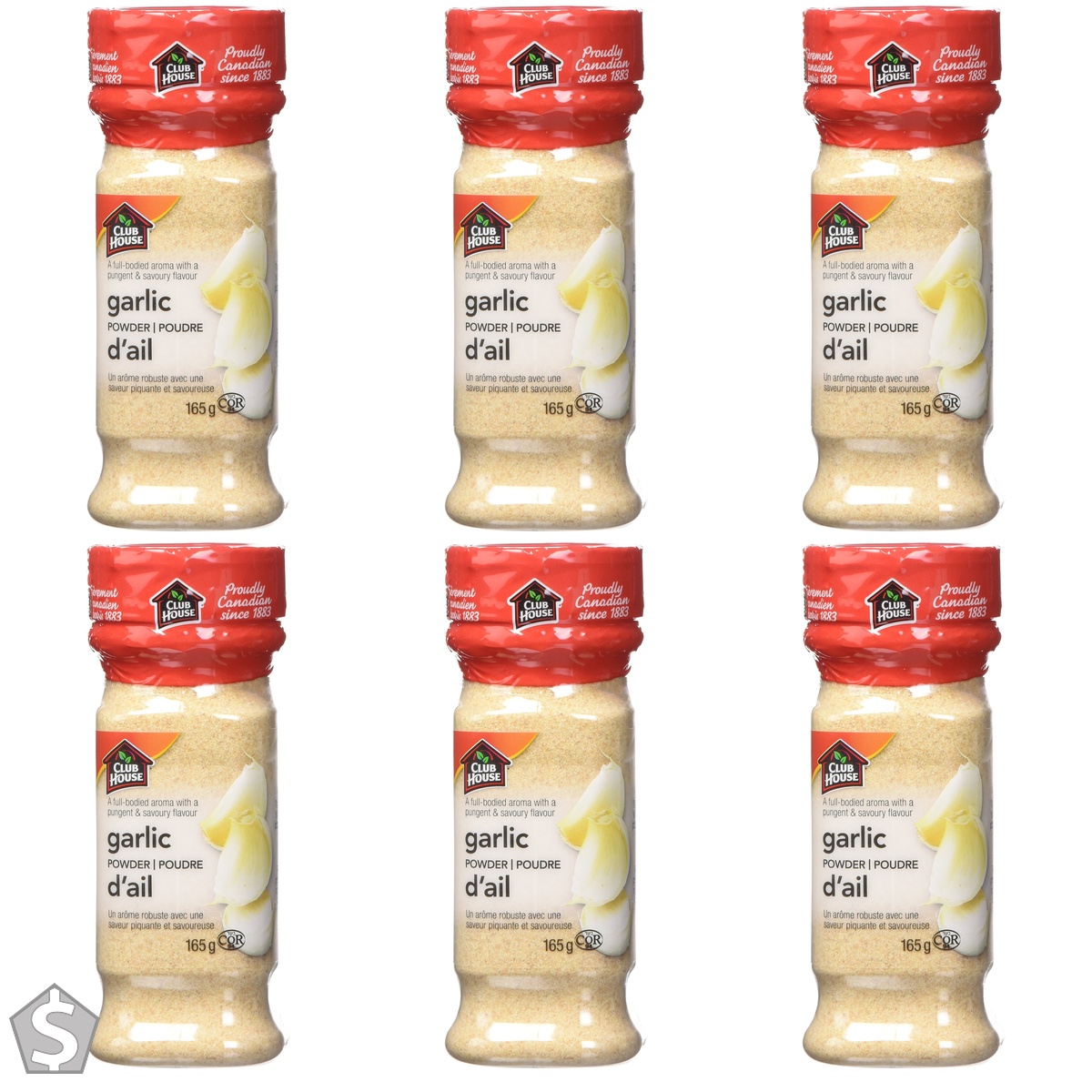 Club House Garlic Powder, Kosher, Perfect Compliment To Your Casseroles, Soups, Stews & Sauces For Meat Vegetables, Full-Bodied Aroma (Pack of 6)