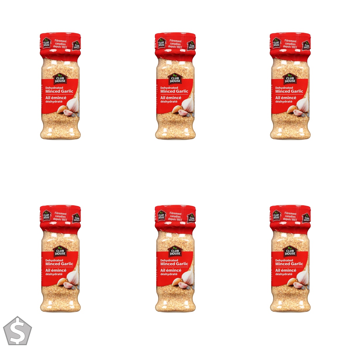 Club House, Quality Natural Herbs & Spices, Dehydrated Minced Garlic, 160g (Pack of 6)