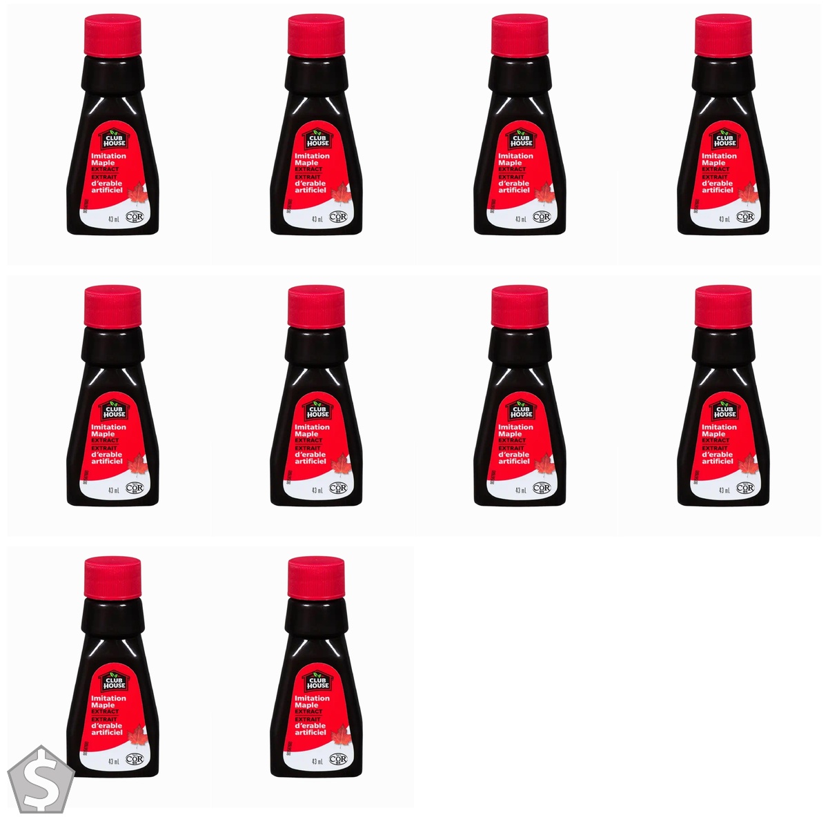 Club House, Quality Baking & Flavouring Extracts, Imitation Maple, 43 ml (Pack of 10)