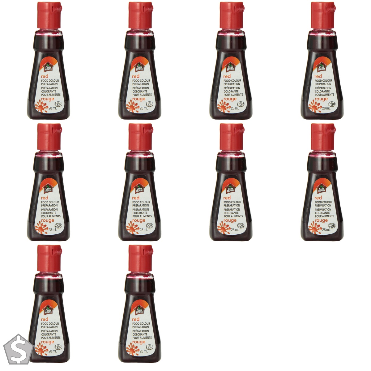 Club House, Food Colour Preparation, Red, 28ml (Pack of 10)