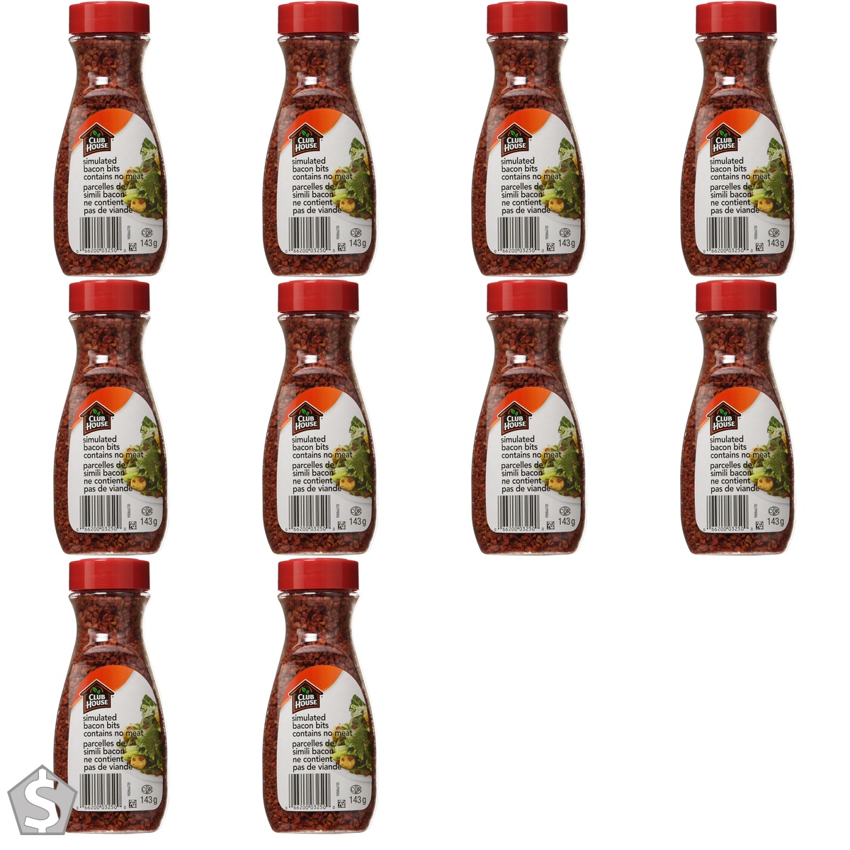 Club House, Quality Natural Herbs & Spices, Salad Garnishes, Bacon Bits, 143g 1 Count (Pack of 10)