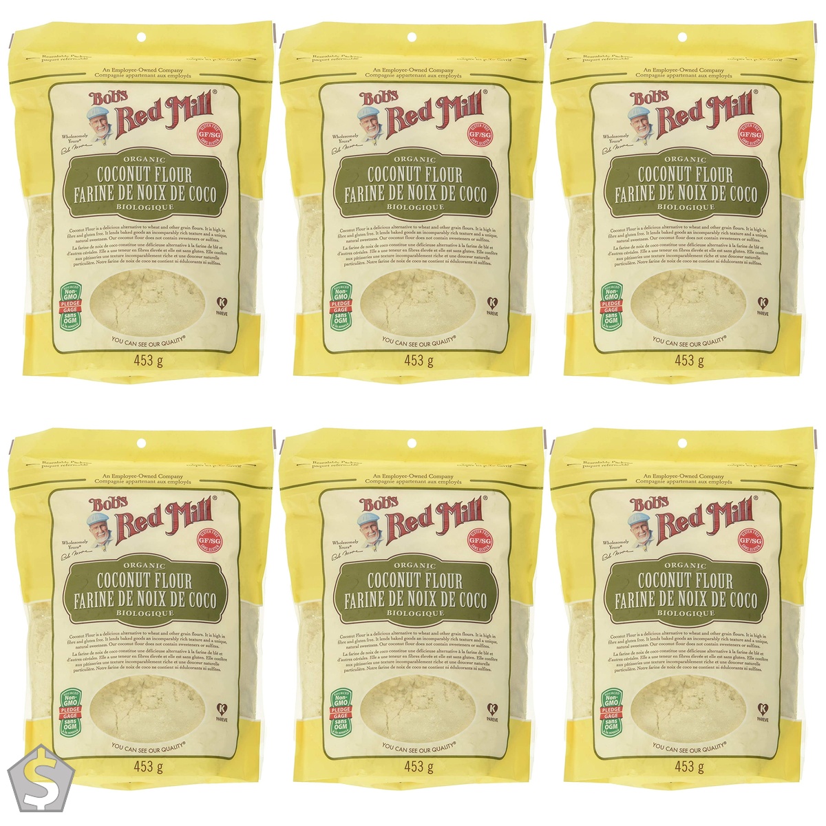 Bobs Red Mill Organic Coconut Flour, 453 g (Pack of 6)