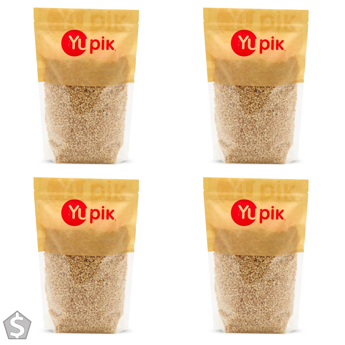 Yupik Raw Cashews, Small Pieces, 1 kg, Gluten-Free, Kosher, Vegan, Chopped Nuts, Unsalted, Unroasted, Oil-Free, Crunchy, Source of (Pack of 4)