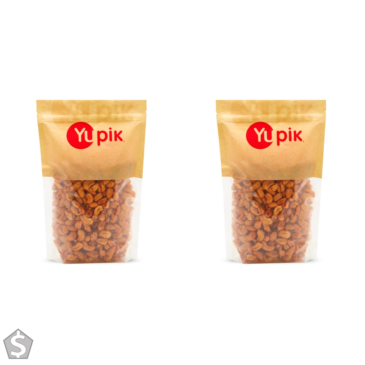 Yupik BBQ Cashews, 1 kg, Kosher, Vegan, Roasted Salted Nuts, Seasoned Nuts with Spices, Unique Smoky Flavor, Source of Protein & Iron (Pack of 2)