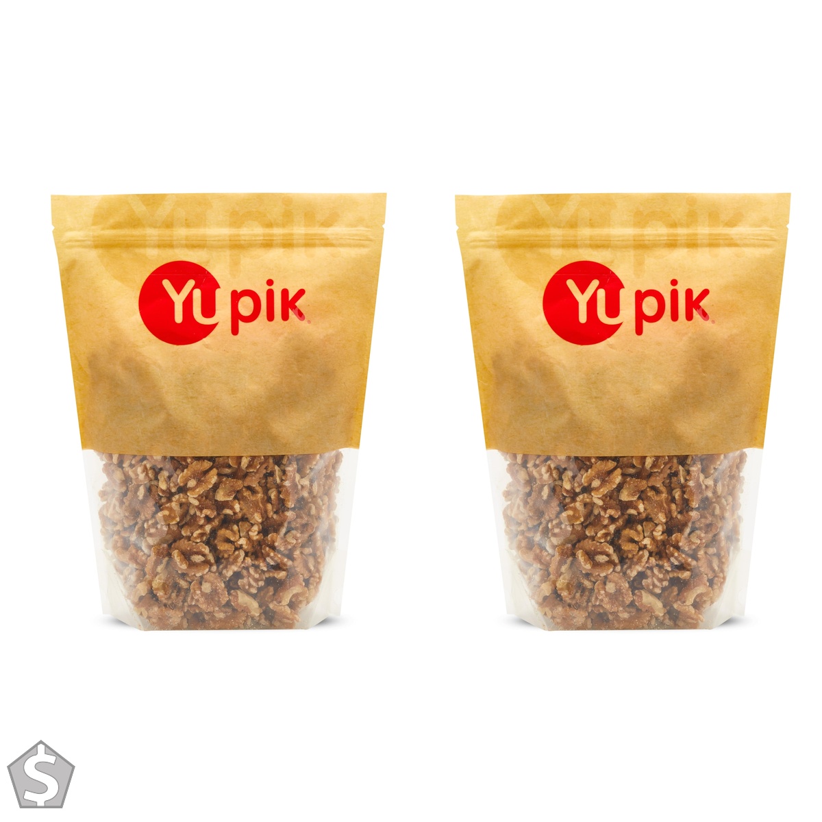 Yupik Raw Walnuts, Halves & Pieces, 1 kg, Kosher, Gluten-Free, Vegan, Unsalted Nuts, Unroasted, Source of Omegas, Healthy Snacks, Nut (Pack of 2)