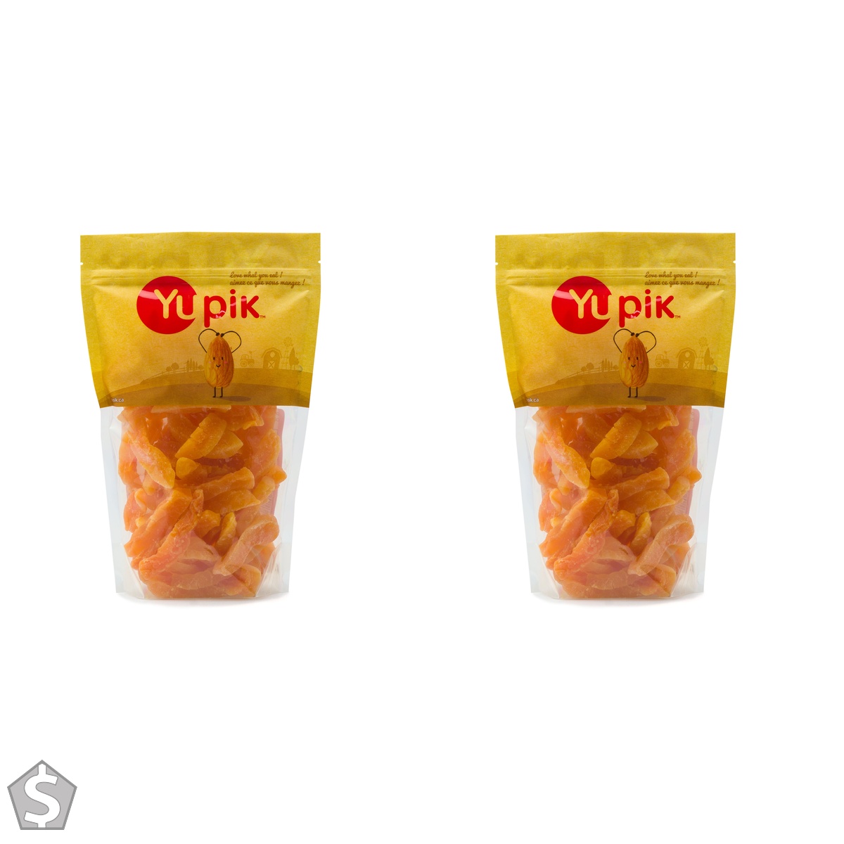 Yupik Dried Cantaloupe Slices, 1 kg, Kosher, Sweetened Dried Fruits, Candied Melon Strips, Infused with Sugar, Chewy & Tender, Sweet (Pack of 2)