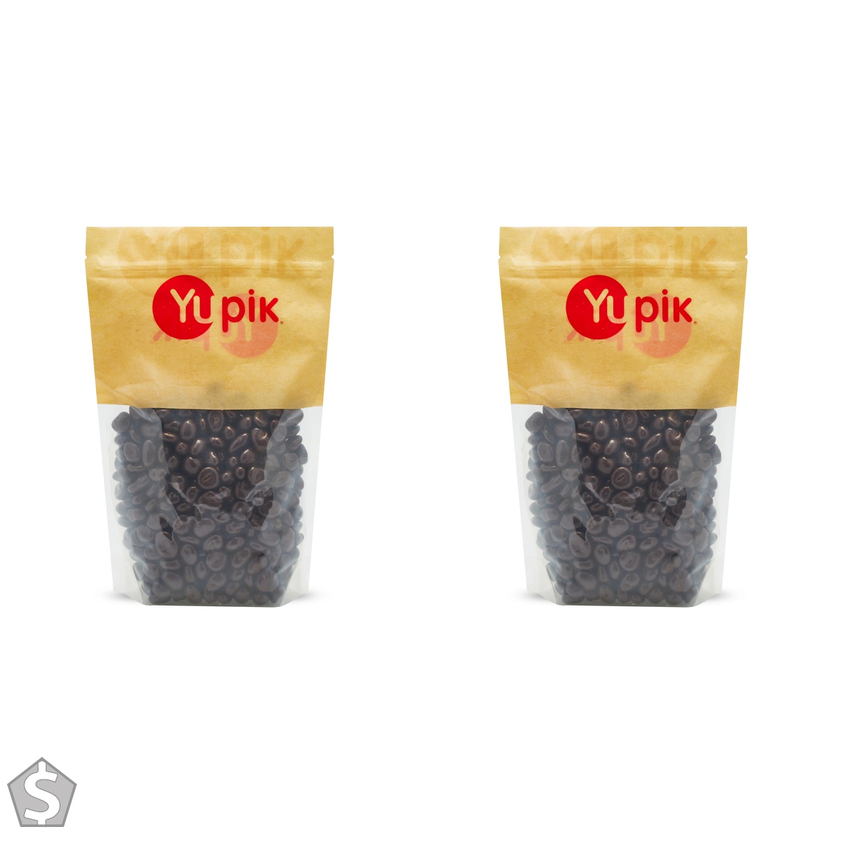 Yupik Dark Chocolate Covered Cranberries, 60% Cacao, 1 kg, Kosher, Dried Fruits, Cranberries Dipped in Rich Dark Chocolate, Chewy & (Pack of 2)