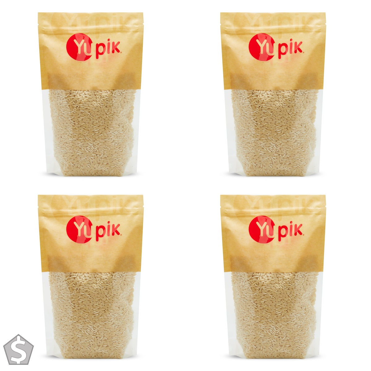 Yupik Orzo Pasta, 1 kg, Risoni, Rice Shaped Pasta, Kosher, Vegan, Made from Durum Semolina Flour, No Added Sugar, Salt-Free, Ideal for (Pack of 4)