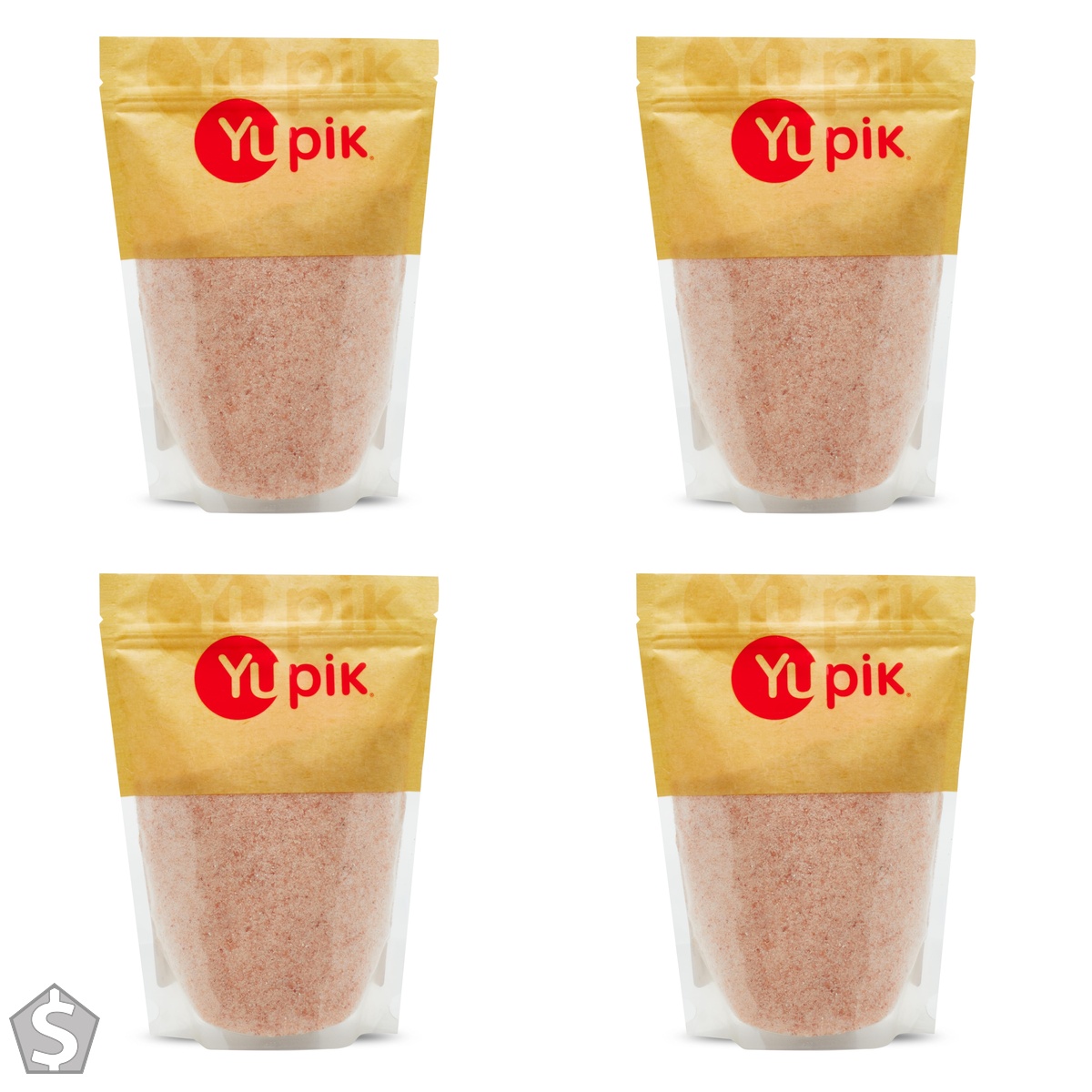 Yupik Himalayan Pink Salt, 1 kg, Gluten-Free, Kosher, H&-Mined, Mineral-Rich, Natural Flavour, Ideal for Cooking & Baking 1 kg (Pack of 4)