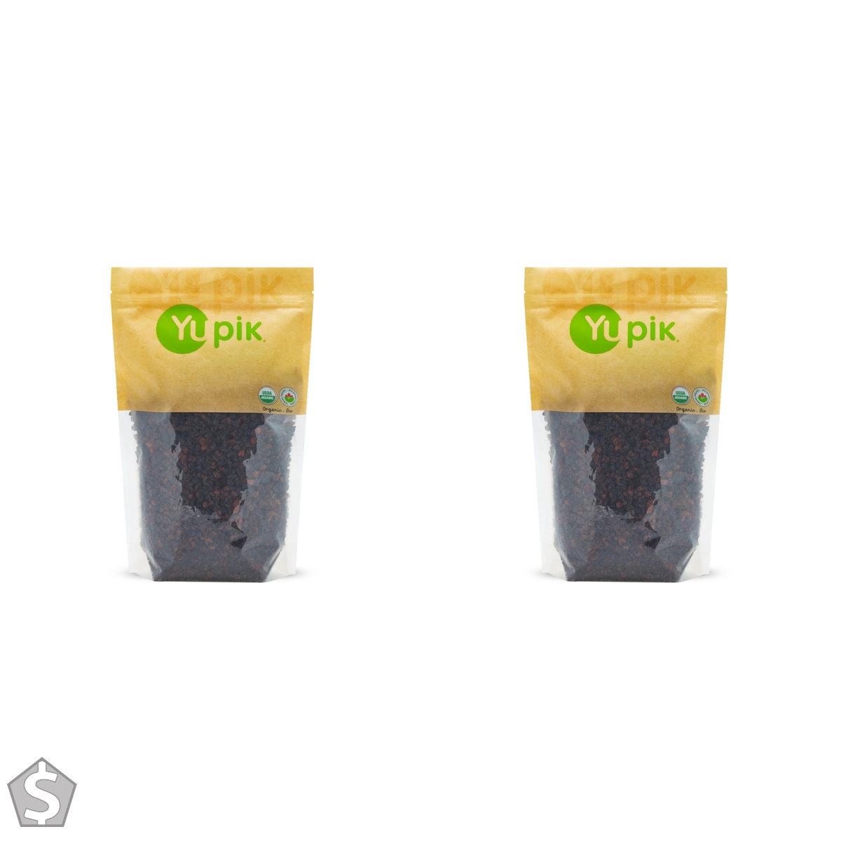 Yupik Organic Currant Raisins, 1 kg, Non-GMO, Kosher, Gluten-Free, Vegan, Whole Dried Fruits, Naturally Sweet, No Added Sugar, Seedless (Pack of 2)