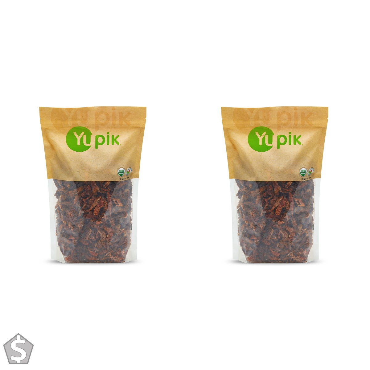 Yupik Organic Sundried Tomatoes, Julienne Slices, 1 kg, Non-GMO, Gluten-Free, Vegan, Kosher, Dehydrated Tomatoes, Sea Salted (Pack of 2)