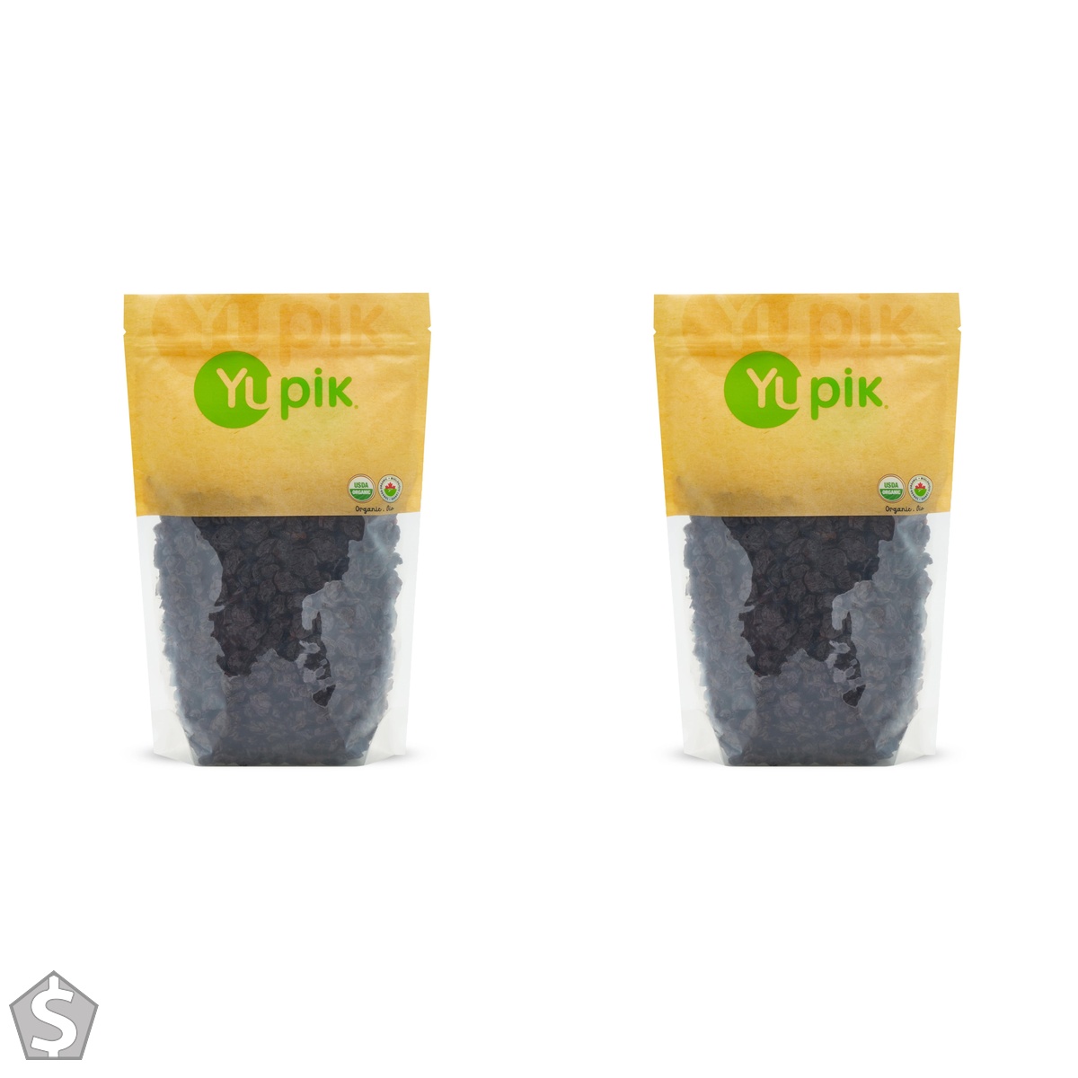 Yupik Organic Dried Cherries, 1 kg, Gluten-Free, Non-GMO, Kosher, Vegan, Sweetened Dried Fruits, Tart & Sweet Whole Cherries, Pitted, No (Pack of 2)