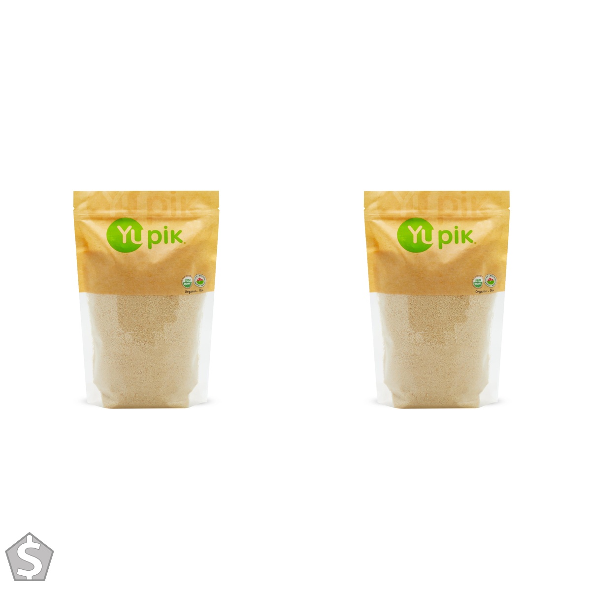 Yupik Organic Ground Blanched Almond Meal 1kg, USDA Certified, Non-GMO, Vegan, Raw, Gluten-Free, Kosher, Finely Milled, Ideal for Baking (Pack of 2)