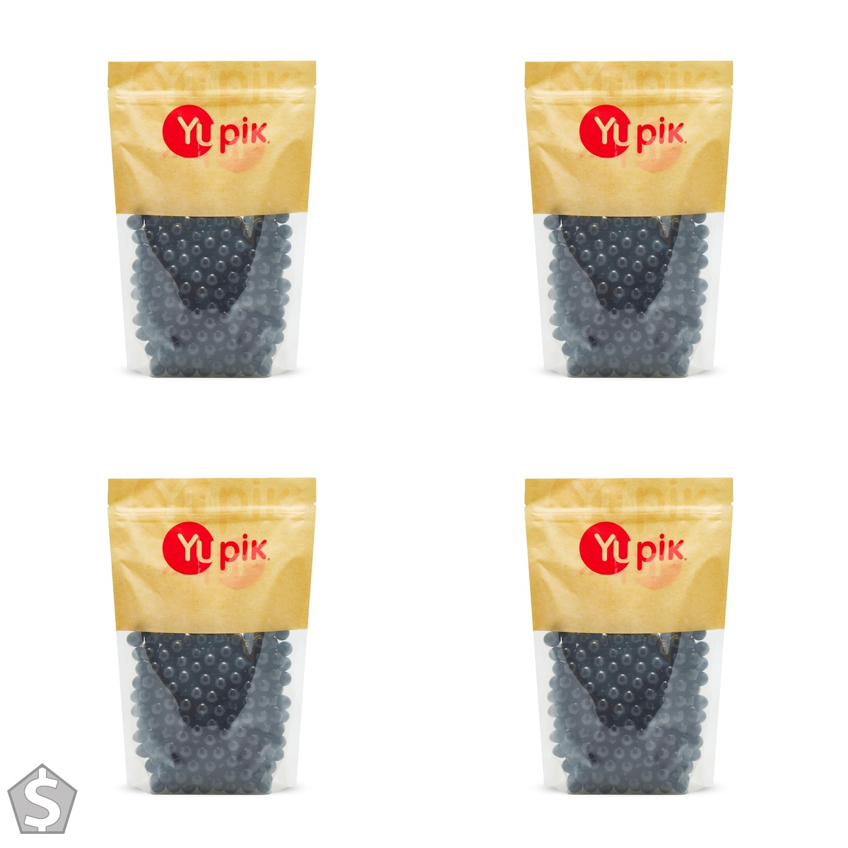 Yupik Black Licorice Jawbreakers, 1 kg, Gluten-Free, Kosher, Black Gum Balls, Licorice Flavor, Fun Treat, Sweet Candy, Delicious Snack (Pack of 4)