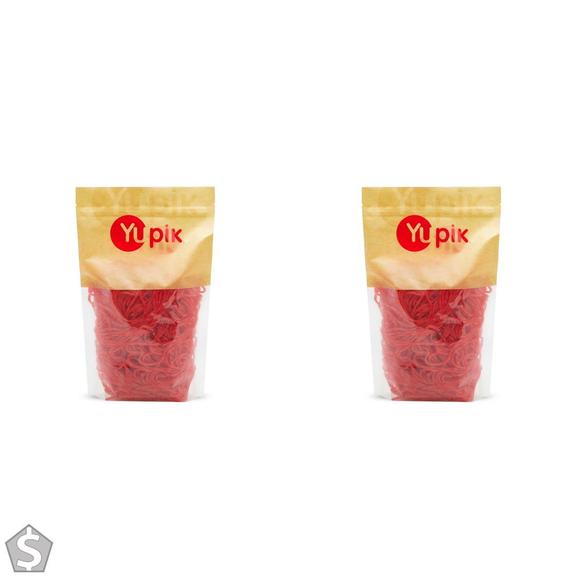 Yupik Strawberry Licorice Laces, 1 kg, Red Candy, Sweet Flavor, Chewy, Spaghetti-Like Candy, Licorice Texture, Fun Treat, Delicious (Pack of 2)