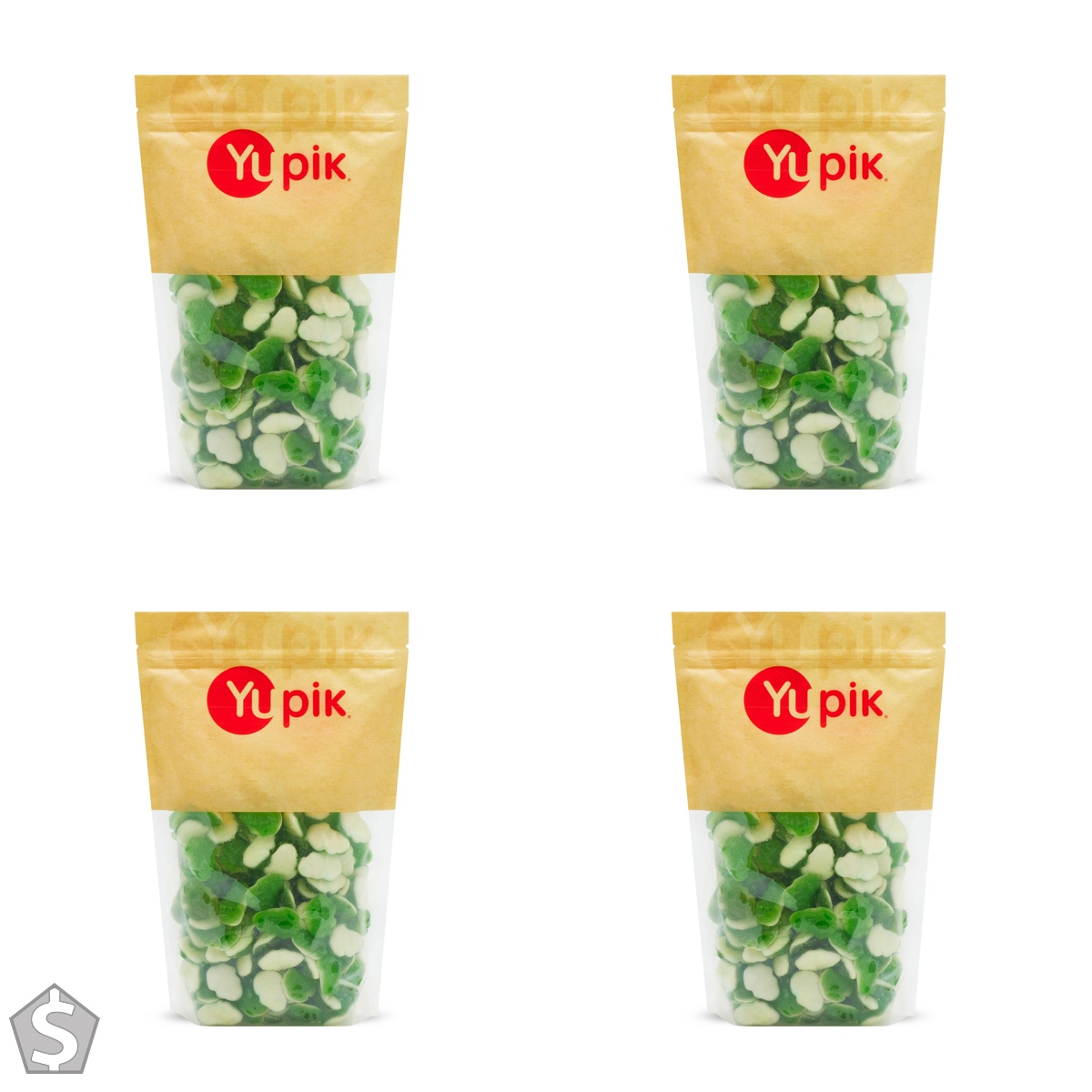 Yupik Gummy Frogs, 1 kg, Gluten-Free, Fruity Flavor, Soft & Chewy, Frog-Shaped Gummies, Fun Treat, Sweet Candy, Delicious Snack, Ideal (Pack of 4)