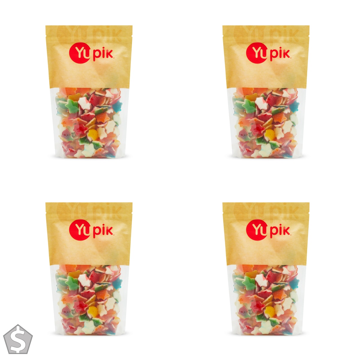 Yupik Gummy Jelly Turtles, 1 kg, Fruity Flavors, Colorful, Soft & Chewy, Turtle-Shaped Gummies, Fun Treat, Sweet Candy, Delicious Snack (Pack of 4)