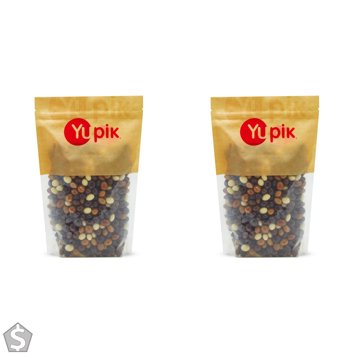 Yupik Triple Chocolate Espresso Coffee Beans, 1 kg, Coffee Beans Covered in Milk Chocolate, White Chocolate & Dark Chocolate, Smooth & (Pack of 2)