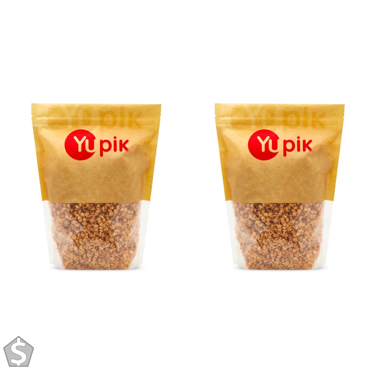 Yupik Natural Dried Apples, Diced, 1 kg, Gluten-Free, Kosher, Dried Fruits, Dehydrated Apple, Small Pieces, No Added Sugar, No Sulphites (Pack of 2)