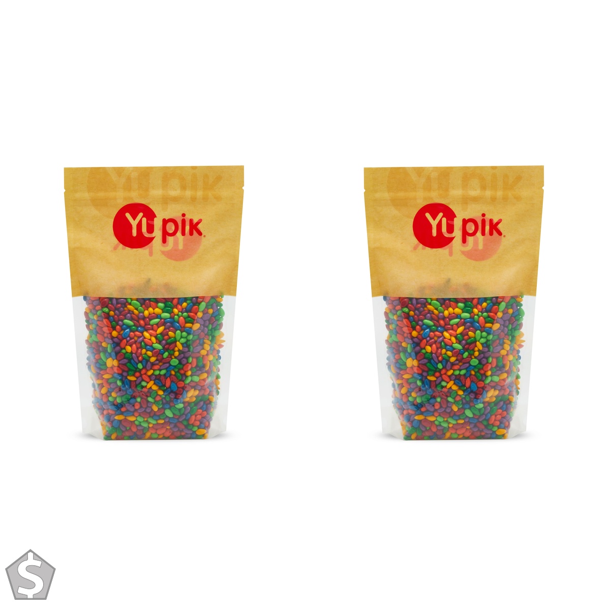 Yupik Kimmie Sunbursts Choco Sun Seeds, 1 kg, Gluten-Free, Kosher, Colorful Candy, Sunflower Seeds Dipped in Chocolaty Candy, Chocolate (Pack of 2)