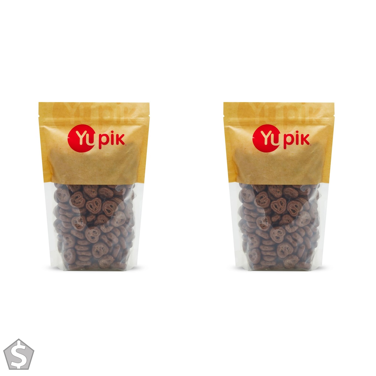 Yupik Milk Chocolate Covered Pretzels, 1 kg, GMO-Free, Kosher, Mini Pretzels Dipped in Fine Milk Chocolate, Sweet & Salty, Chocolate (Pack of 2)