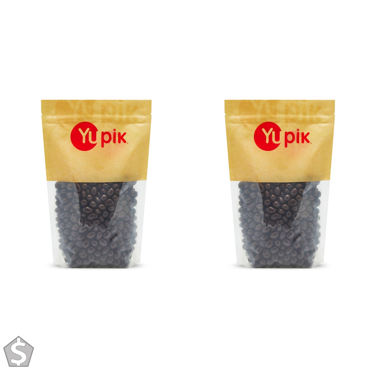 Yupik Dark Chocolate Covered Peanuts, 60% Cacao, 1 kg, Kosher, Peanuts Dipped in Rich Dark Chocolate, Crunchy & Smooth, Chocolate Candy (Pack of 2)