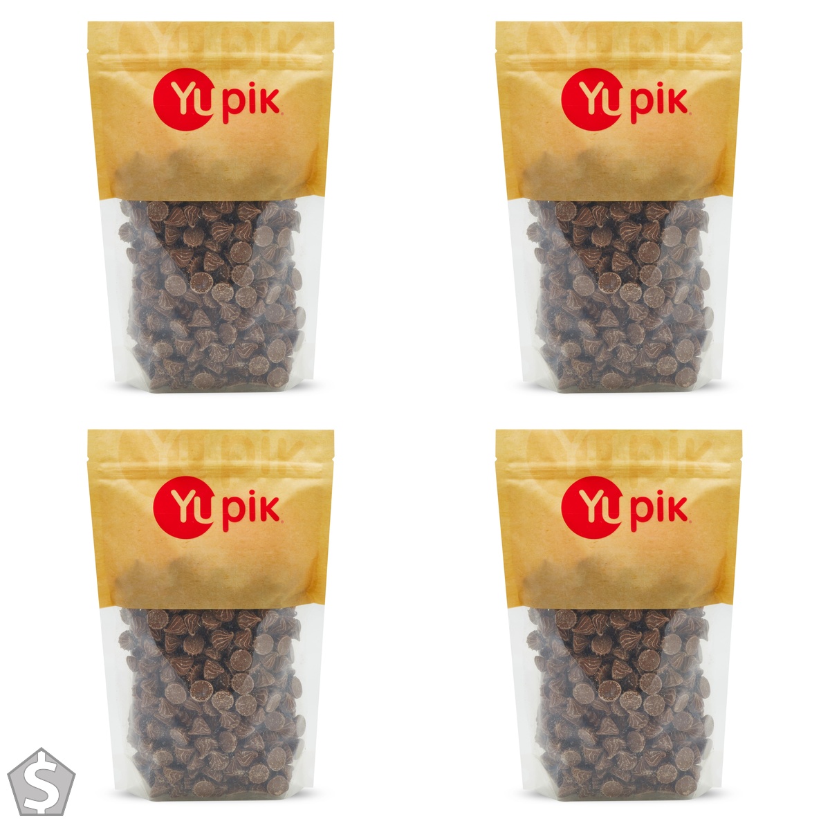 Yupik Chocolate Flavored Rosebuds, 1 kg, Gluten-Free, Kosher, Chocolaty Bites, Smooth & Creamy, Chocolate Candy, Classic Sweet Snacks (Pack of 4)