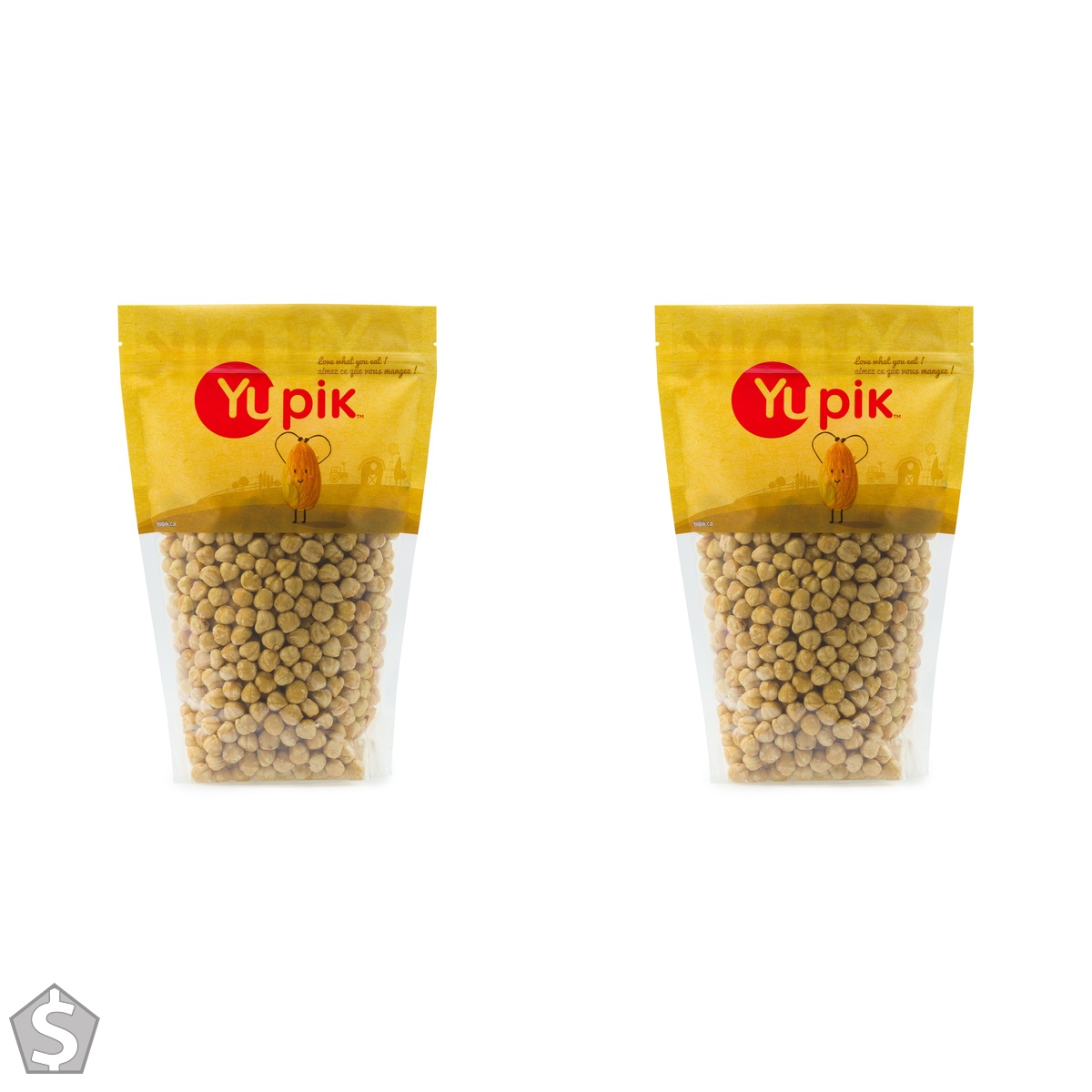 Yupik Blanched Hazelnuts, 1 kg, Gluten-Free, Kosher, Vegan, Filberts, Raw Nuts, No Skins, Unsalted, Unroasted, Source of Fiber & Iron (Pack of 2)