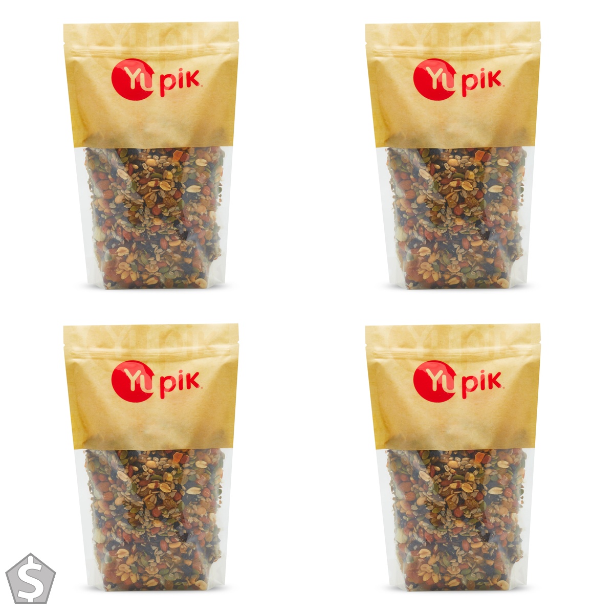 Yupik Mix, 1kg, A Blend of Raisins, Apricots, Peanuts, Sunflower Seeds, Pineapples, Papaya, Almonds & Pumpkin Seeds, Kosher, Gluten Free (Pack of 4)
