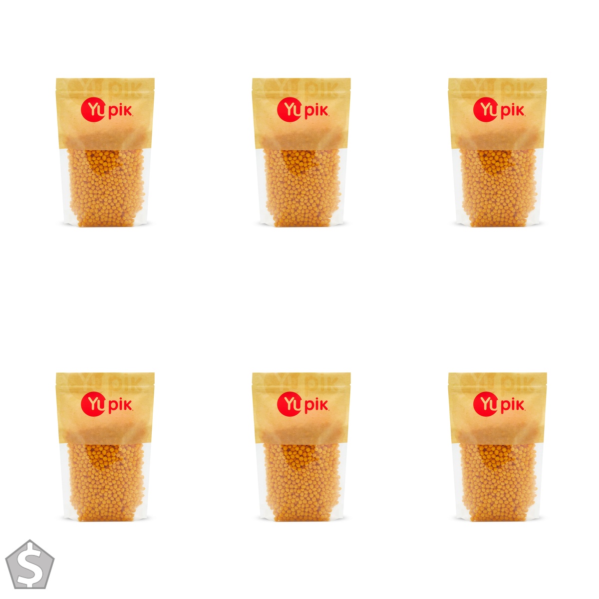 Yupik BBQ Corn Balls, 400 g, Crunchy Vegan Snack, Gluten-Free, Low-Calorie, High Fiber & Protein, Perfect for Snacking & Parties 450 g (Pack of 6)