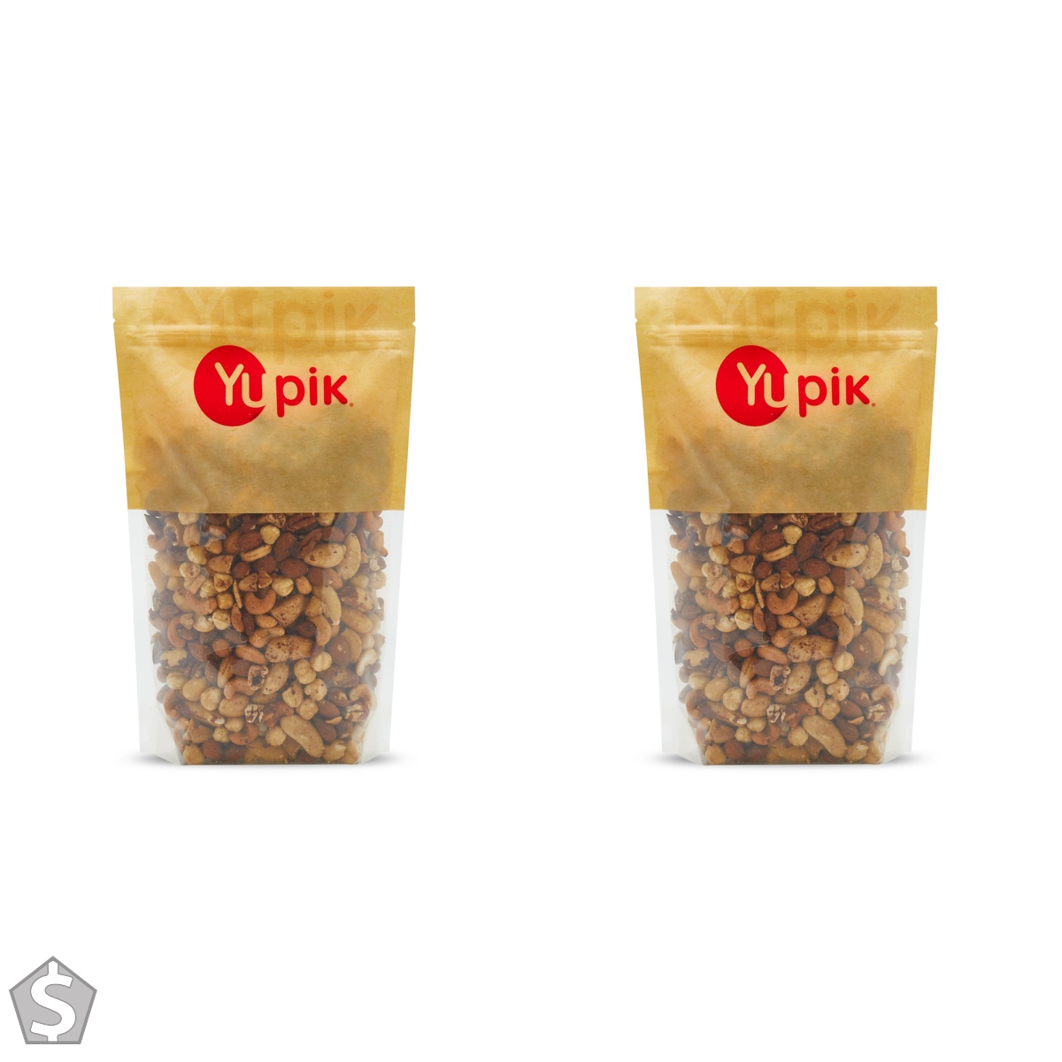 Yupik Deluxe Roasted Unsalted Nut Mix, 1kg, Vegan, Gluten Free, Cholesterol Free, Salt Free, A Blend of Brazil Nuts, Almonds, Cashews (Pack of 2)